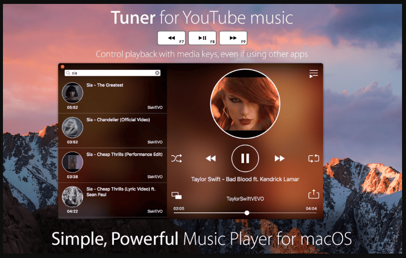 Tuner for YouTube music 7.2 portable for macOS 1