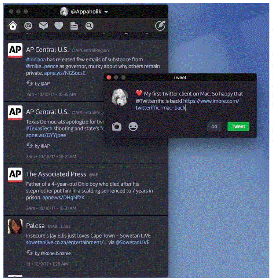 Twitterrific 5.4.10 portable for macOS