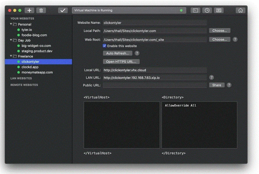 VirtualHostX 8.7.16 portable for macOS