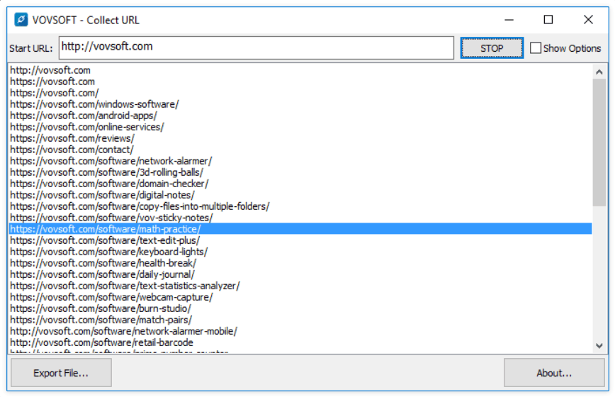 VovSoft Collect URL v4.0