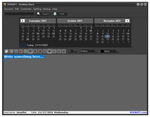 VovSoft Desktop Diary 3.0