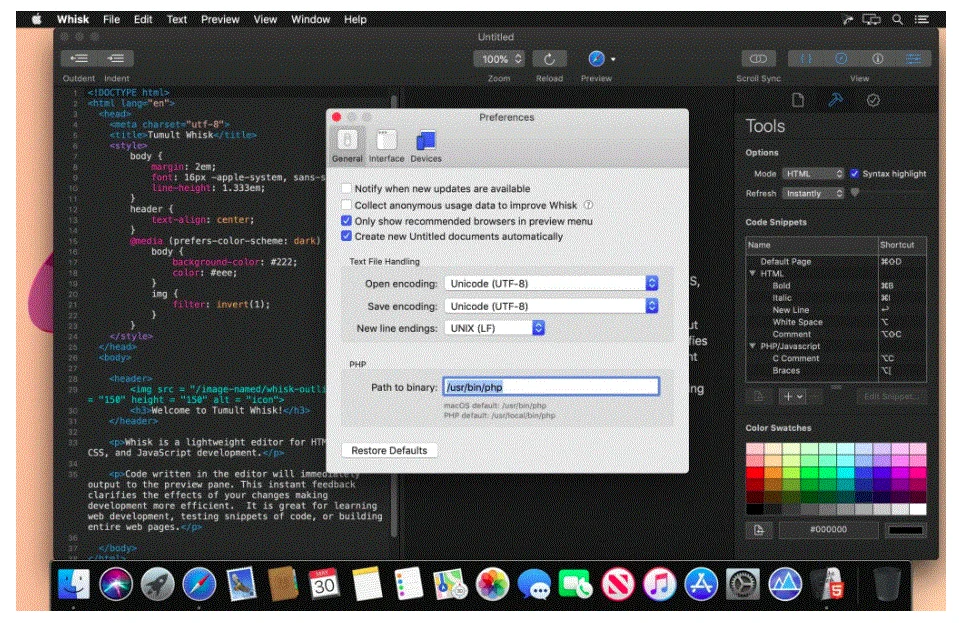 Whisk 2.6.2 portable for macOS