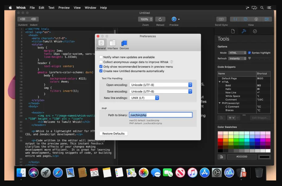 Whisk 2.6.2 portable for macOS