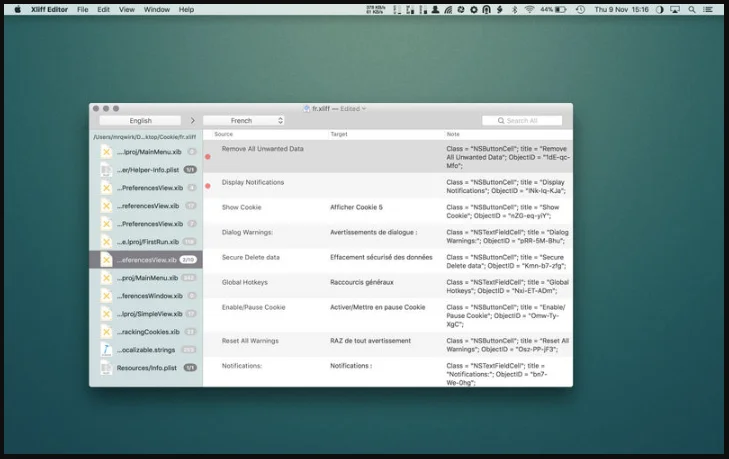 Xliff Editor 3.3.1 portable for macOS 1