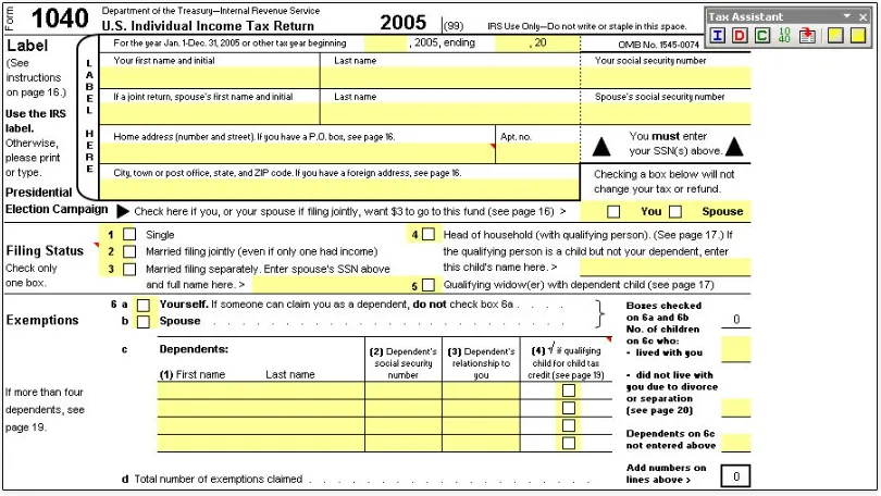 Tax Assistant for Excel