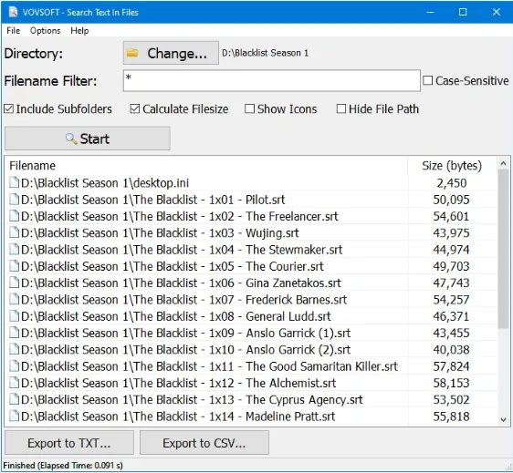 VovSoft Search Text in Files