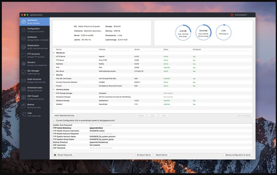 goPanel 2.9.7 portable for macOS 12