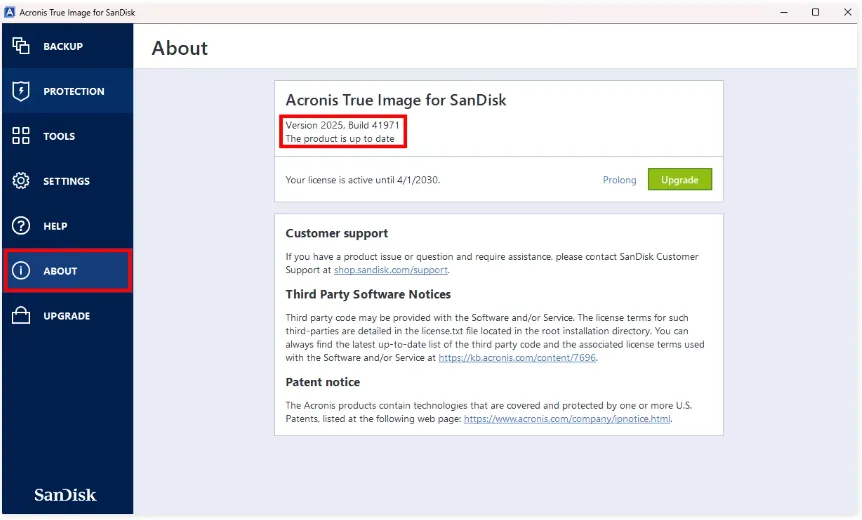 SanDisk Acronis True Image for SanDisk