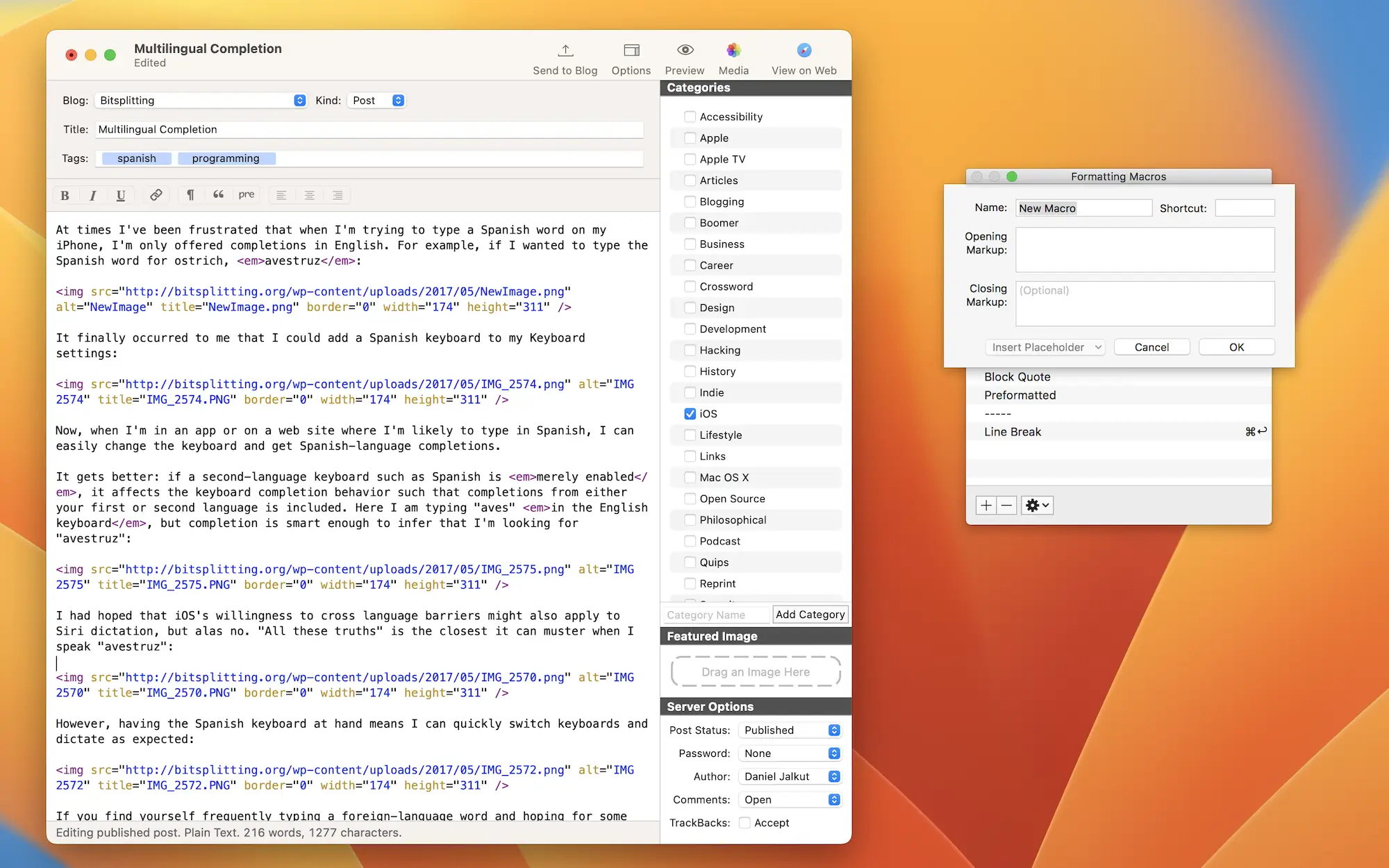 MarsEdit 5.4.3
