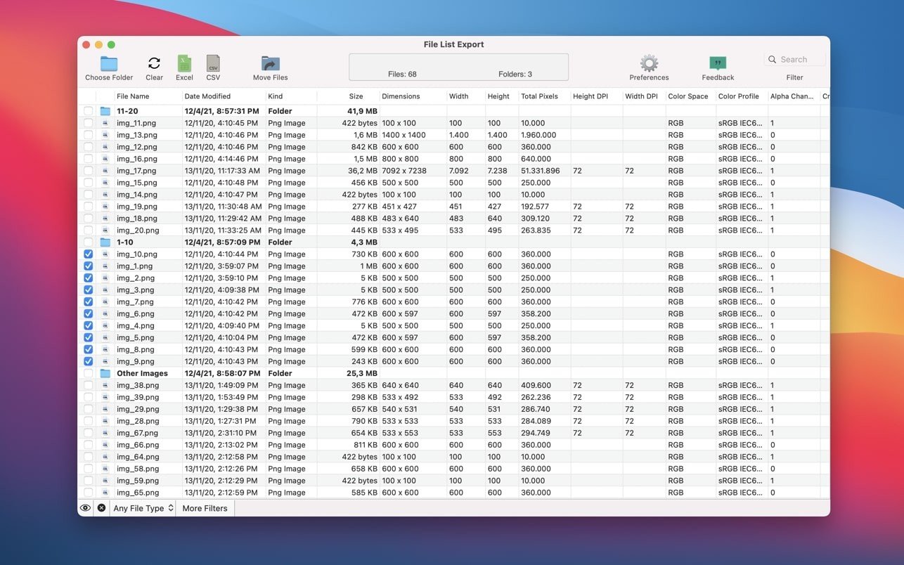 File List Export 2.9.5