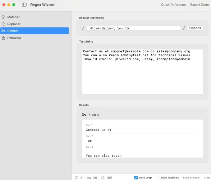 RegEx Wizard 2.1.5