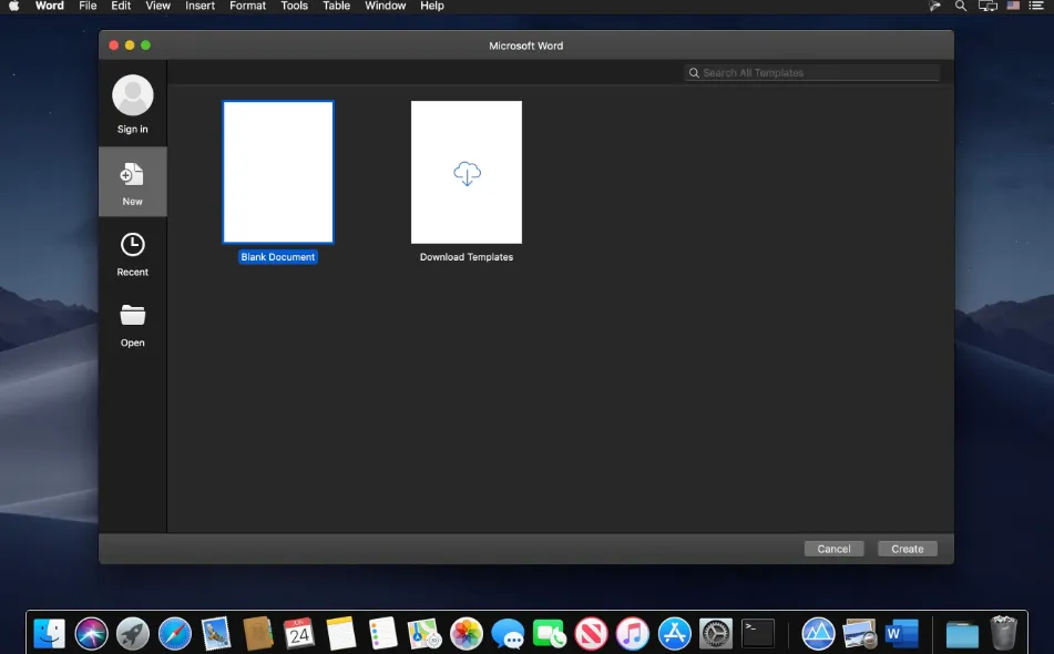 Microsoft Word for Mac 16.42