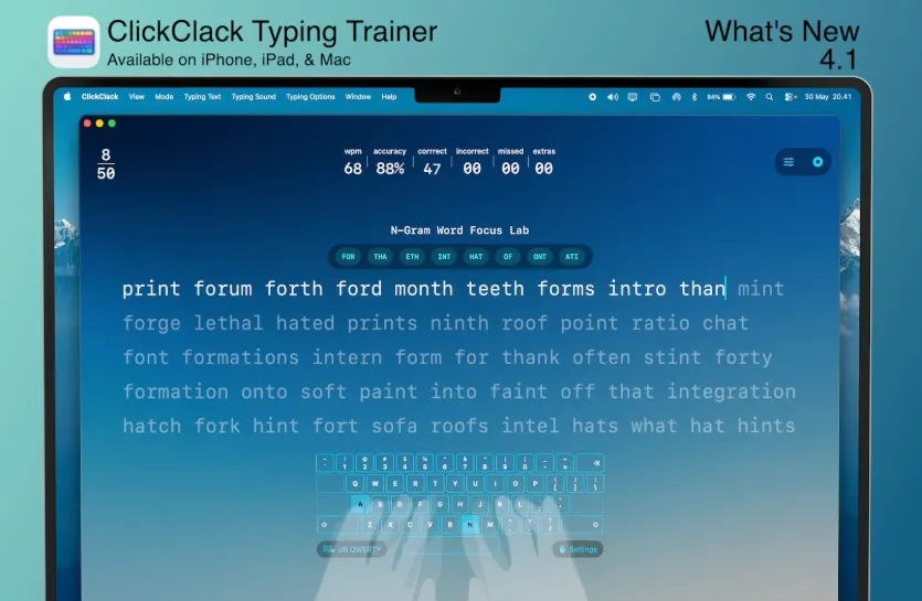 ClickClack – Typing Trainer 4.1.0