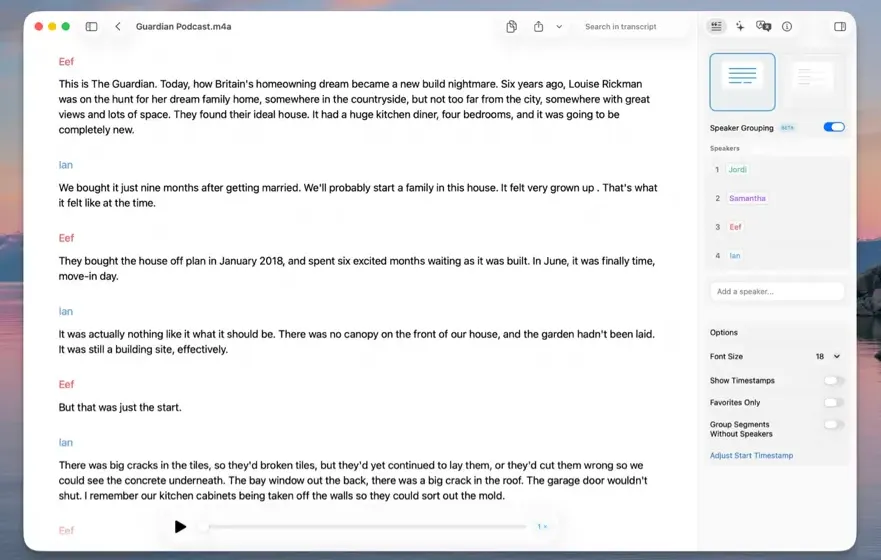 Whisper Transcription 13.16
