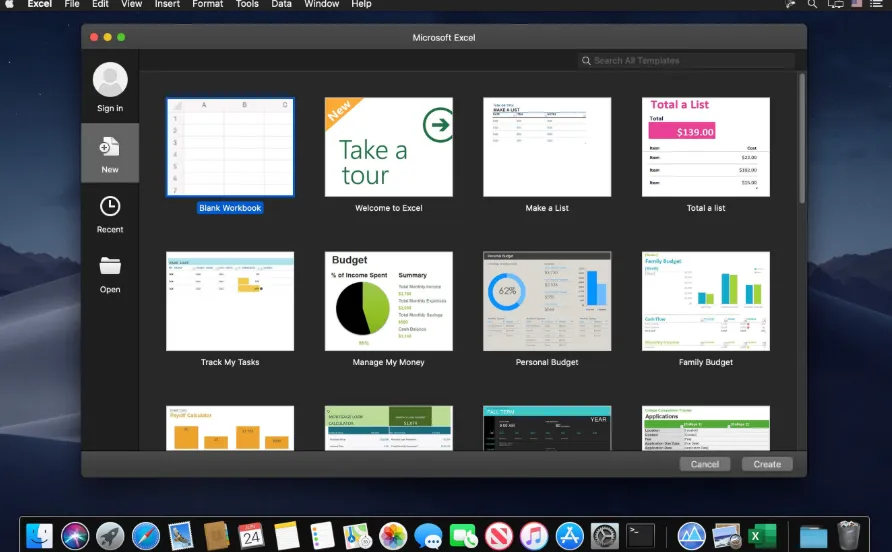 Microsoft Excel for Mac v16.106