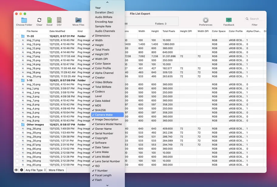 File List Export 3.0