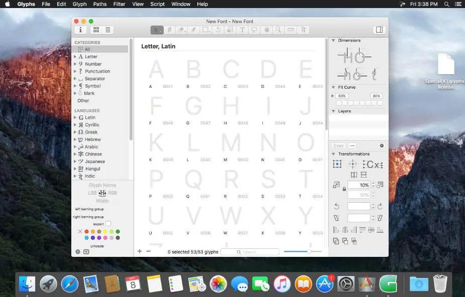 Glyphs 3.3