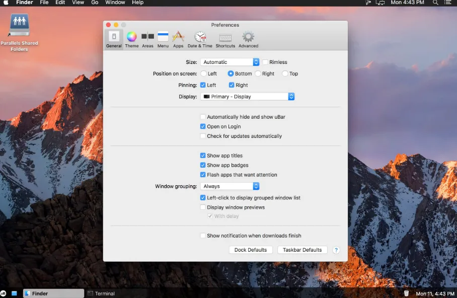 uBar 4.2.3