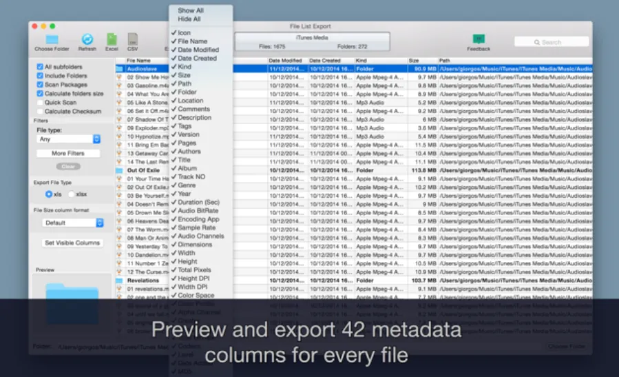File List Export 2.9.3